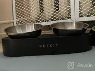 img 3 attached to Petkit 15 Adjustable Double Bowl Set Metal Version 480 ml silver/black review by Jasmit Singh ᠌