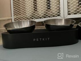 img 9 attached to Petkit 15 Adjustable Double Bowl Set Metal Version 480 ml silver/black