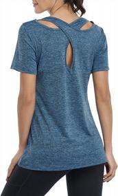 img 3 attached to Stay Stylish And Comfortable During Your Yoga Practice With Kimmery'S Criss Cross Back Yoga Shirt