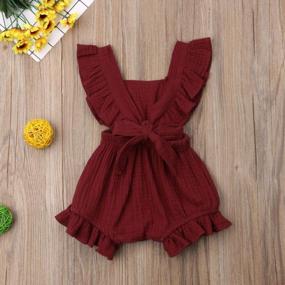 img 2 attached to Sleeveless Ruffled Romper Bodysuit: The Perfect Summer Outfit For Newborn Baby Girls!