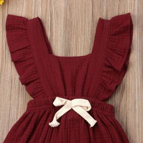 img 1 attached to Sleeveless Ruffled Romper Bodysuit: The Perfect Summer Outfit For Newborn Baby Girls!
