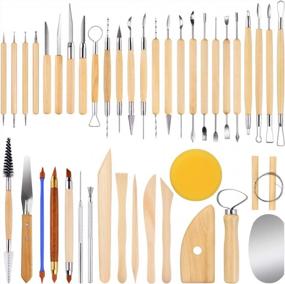 img 4 attached to Clay Sculpting Tools Set Of 42PCS - ETEPON Pottery Tools (ET026)