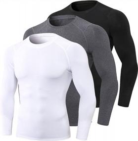 img 4 attached to Athletic Compression Baselayer T Shirt Workout