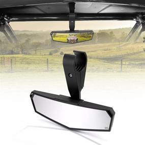 img 4 attached to 🔍 Upgraded UTV Rear View Mirror by kemimoto – Fits 1.75"-2" Crossbar - Ideal for Talon, Polaris RZR, Pioneer, Can Am Commander Maverick, Kawasaki Mule, CFMOTO, Gator – Enhanced Convex UTV Mirror