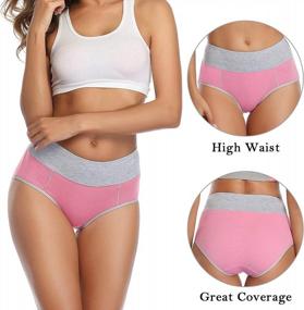 img 3 attached to 5 Pack Of Soft Cotton High Waist Underwear For Women With Full Coverage By Wirarpa