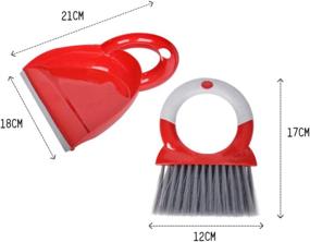 img 2 attached to Efficient Cleaning with Xifando Mini Hand Dustpan 🧹 & Brush Set: Compact Housekeeping Broom and Snap-on Dustpan
