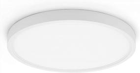 img 4 attached to TALOYA Flush Mount LED Ceiling Light (Milk White Shell), 15.8 Inch-1 Pack , Equivalent To Traditional 240W Bulb Light For Kitchen Bedroom Utility Closet Room,3 In 1(3000K/4000K/6500K)