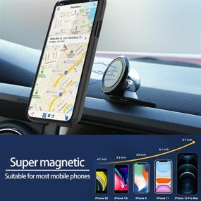 img 3 attached to 📱 Car Phone Holder Magnetic - Dash Clip Mount for Tacoma 2015-2022 - Black, 1 Piece (Type A)