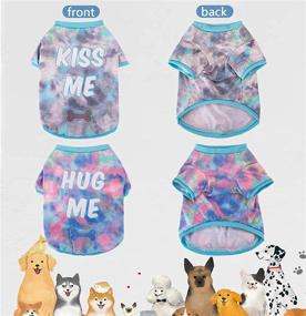 img 3 attached to 🐾 Stylish and Comfortable 2-Pack Dog Shirts: Tie Dye Clothes for Small Medium Girl Boy, Breathable Puppy Apparel