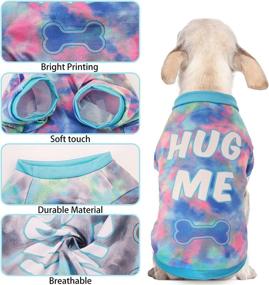 img 2 attached to 🐾 Stylish and Comfortable 2-Pack Dog Shirts: Tie Dye Clothes for Small Medium Girl Boy, Breathable Puppy Apparel