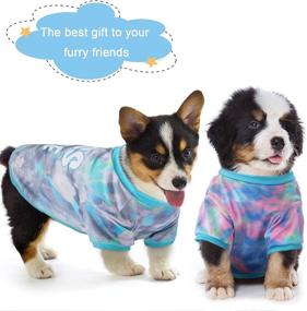 img 1 attached to 🐾 Stylish and Comfortable 2-Pack Dog Shirts: Tie Dye Clothes for Small Medium Girl Boy, Breathable Puppy Apparel