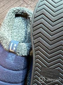 img 5 attached to Cozy Memory Foam House Shoes For Men With Quilt Knitted Design, Plush Fleece Lining, And Indoor-Outdoor Versatility - LongBay Slippers