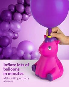 img 3 attached to Portable Electric Balloon Inflator Pump For DIY Party Decorations, Weddings, Birthdays, Xmas And Baby Showers - Coogam Unicorn Balloon Blower In Rose Red