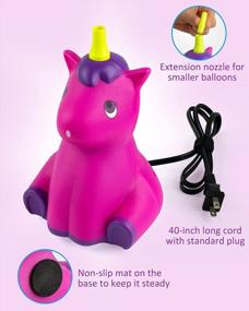 img 1 attached to Portable Electric Balloon Inflator Pump For DIY Party Decorations, Weddings, Birthdays, Xmas And Baby Showers - Coogam Unicorn Balloon Blower In Rose Red
