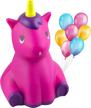 portable electric balloon inflator pump for diy party decorations, weddings, birthdays, xmas and baby showers - coogam unicorn balloon blower in rose red logo