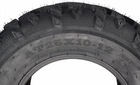 img 3 attached to MASSFX Grinder Series ATV Dual Compound Tread Mud Sand Snow And Rock Tires (Single 25X10-12)