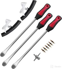 img 4 attached to 🔧 ROTACTION Tire Lever Iron Tool Kit: 14.5 inch Steel, Professional 3-Piece Set for Motorcycle, Dirt Bike, Lawn Mower - Effective Tire Changing Tools