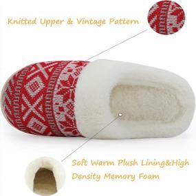 img 3 attached to Women'S Warm & Cozy Fuzzy Christmas Slippers - Memory Foam House Shoes Gift For Her