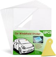 🚗 psler car windshield sticker holder, clear window cling applicator, static cling window film for cars - 10pcs 4 x 6 inch vinyl pass holder for car inspection sticker логотип