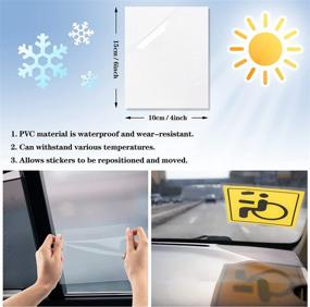 img 2 attached to 🚗 PSLER Car Windshield Sticker Holder, Clear Window Cling Applicator, Static Cling Window Film for Cars - 10PCS 4 x 6 inch Vinyl Pass Holder for Car Inspection Sticker