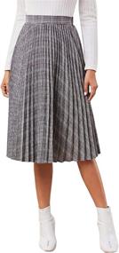 img 4 attached to 👗 Floerns Printed Elastic Pleated Multi 5 Women's Clothing - Skirts: Chic and Stylish Selection for Fashion-forward Ladies