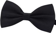 🐶 amajiji® formal dog bow ties d114: stylish polyester bow tie for medium & large dogs in black logo