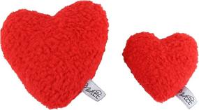 img 3 attached to Midlee Plush Red Heart Valentine'S Day Dog Toy (Small)
