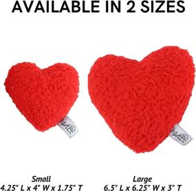 img 2 attached to Midlee Plush Red Heart Valentine'S Day Dog Toy (Small)