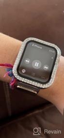 img 7 attached to Goton Apple Watch Series 7 45Mm Набор защитной пленки для экрана - Жесткий поликарбонатный алмазный бампер с гидравлической защитной пленкой для женщин и девочек