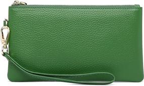 img 4 attached to Wristlet Leather Handbag with RFID Blocking - GOIACII Women's Handbags and Wallets for Wristlets
