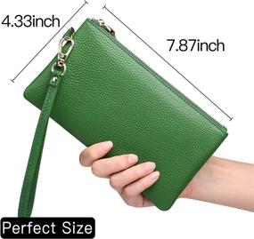 img 2 attached to Wristlet Leather Handbag with RFID Blocking - GOIACII Women's Handbags and Wallets for Wristlets