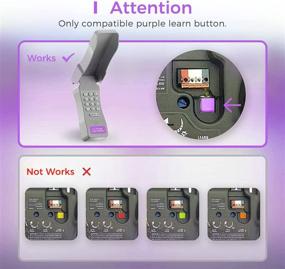 img 3 attached to 🔒 Refoss Wireless Garage Door Keypad for Chamberlain/LiftMaster/Craftsman, 3-Door Keyless Entry - Purple Learn Button, 315MHz Frequency