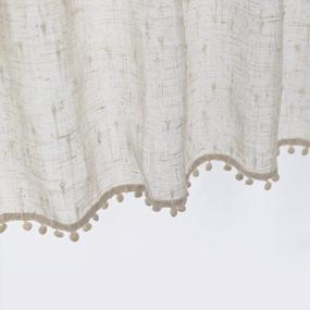img 3 attached to 59" W X 17" H Handmade Polyester & Linen Tassel Valance Farmhouse Pastoral Curtains For Bedroom, Kitchen Doors & Windows Cabinets Decorative Rod Pocket 1 Piece
