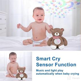 img 2 attached to 🌙 Housoly Baby Sleep Soother Bear - Rechargeable White Noise Projector Night Light and Portable Sound Machine with 18 Soothing Sounds - Plush Toy Gift for Infants with Cry Sensor