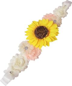 img 4 attached to Sunflower Bridal Wedding Maternity Pregnancy Women's Accessories - Belts