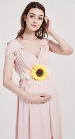 img 1 attached to Sunflower Bridal Wedding Maternity Pregnancy Women's Accessories - Belts