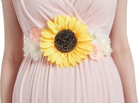 img 3 attached to Sunflower Bridal Wedding Maternity Pregnancy Women's Accessories - Belts