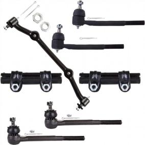 img 4 attached to LSAILON Front Suspension Kit For Chevy Blazer, GMC Jimmy, And Sonoma - Includes 7 Pieces: 4 Outer & Inner Tie Rods, 2 Tie Rod Adjusting Sleeves, And 1 Center Link With 5/8 Inch X 18 Threads