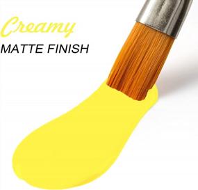 img 3 attached to Miratuso Non-Fade Waterproof Acrylic Paint - 2Oz Lemon Yellow Craft Paint For Outdoors And Art Projects – Non-Toxic And Ideal For Beginners, Artists, Kids, And Students