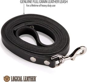 img 3 attached to Logical Leather Dog Leash - 6 Foot Heavy Duty Full Grain Leather Lead: Perfect for Efficient Training