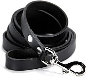 img 4 attached to Logical Leather Dog Leash - 6 Foot Heavy Duty Full Grain Leather Lead: Perfect for Efficient Training