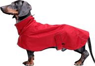 🐶 waterproof dog coats for dachshund & sausage dogs, winter coat with padded fleece lining, adjustable bands & reflective trim - ideal outdoor dog jumper логотип