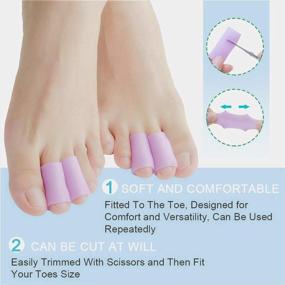img 2 attached to Povihome 10 Pack Toe Sleeves, Gel Toe Protector, Silicone Toe Cushion To Protect Blister, Corns And Calluses On Toes, Prevent Rubbing Skin