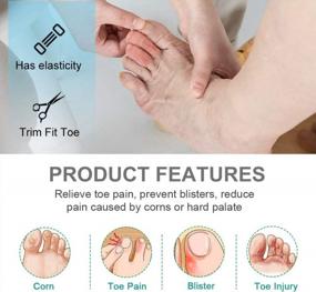 img 1 attached to Povihome 10 Pack Toe Sleeves, Gel Toe Protector, Silicone Toe Cushion To Protect Blister, Corns And Calluses On Toes, Prevent Rubbing Skin