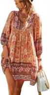 stylish and comfortable: temofon women's boho dress ideal for casual beach outings logo