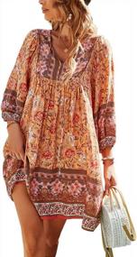 img 4 attached to Stylish And Comfortable: TEMOFON Women'S Boho Dress Ideal For Casual Beach Outings