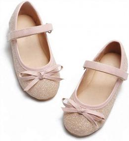 img 4 attached to Flaryzone Ballerina Flat Mary Janes For Toddler/Little Girls - Perfect For Princess Dress Up, Weddings, School Events, And Parties