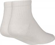 comfortable and supportive nuvein low cut socks with light compression for sensitive feet - white, medium size logo