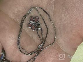 img 6 attached to Sterling Silver Pink Butterfly Necklace for Children, 14