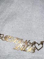 картинка 1 прикреплена к отзыву Ожерелье с инкрустацией из стерлингового серебра с персонализированным инициальным платочком – персонализированные ожерелья с именной биркой для девочек и женщин – уникальные подарки. от Dianna Oden